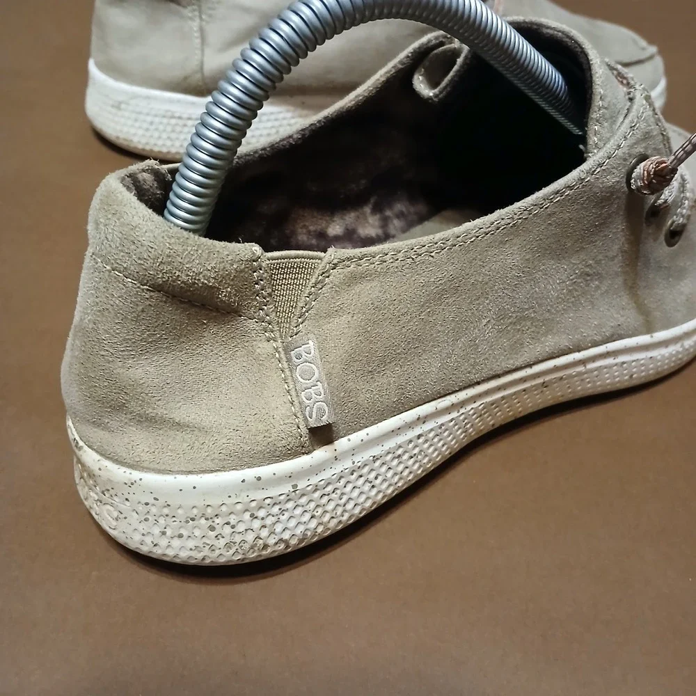 Bobs From Skechers Shoes Womens Size 9 Skipper Casual Sneakers Beige Lace Up